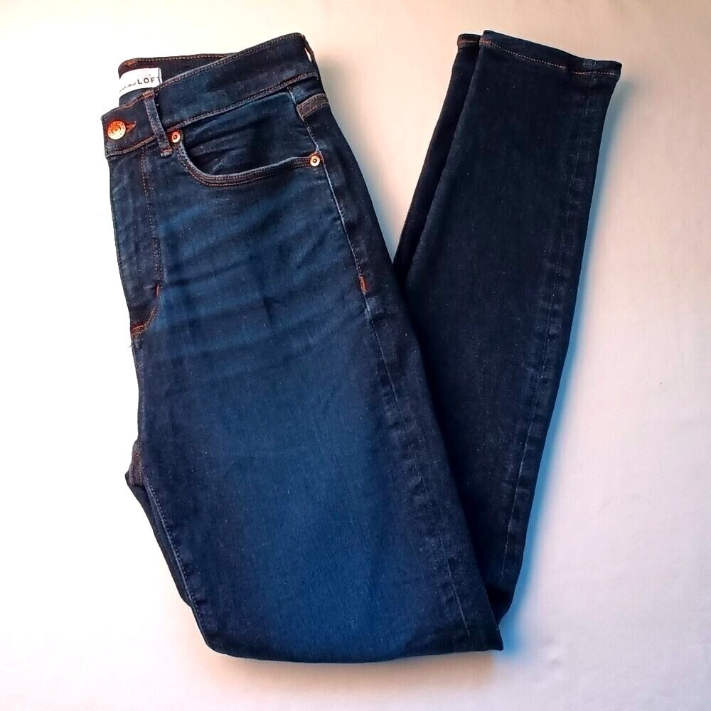 Loft Womens High Rise Sculpt Jegging Skinny Jeans Size 6/28 Dark Wash Indigo